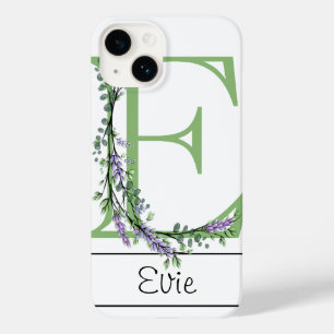 Monogram E Lavender Eucalyptus Case-Mate iPhone Ca 14 Hülle