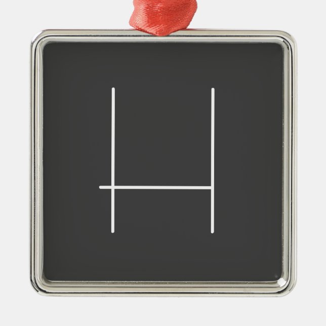 Monogram Eigenname Initial Modern Minimalistisch G Ornament Aus Metall (Vorne)