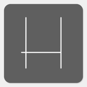 Monogram Eigenname Initial Modern Minimalistisch G Quadratischer Aufkleber