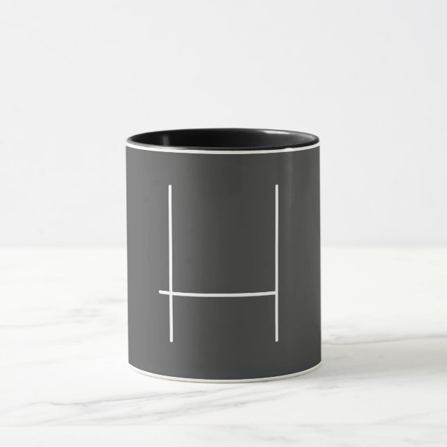 Monogram Eigenname Initial Modern Minimalistisch G Tasse (Zentrum)