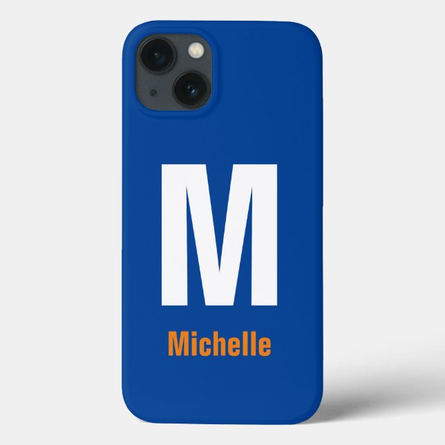 Monogram Eigenname Initial Modern Schlicht Minimal Case-Mate iPhone Hülle (Rückseite)