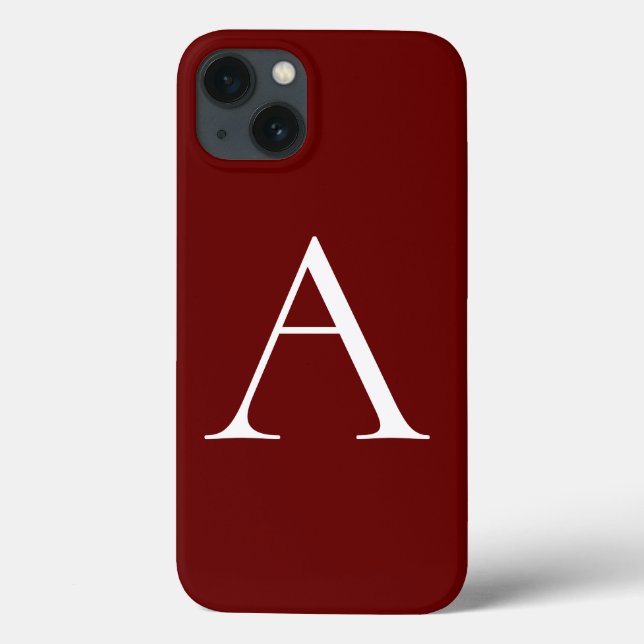 Monogram Eigenname Initial Modern Schlicht Minimal Case-Mate iPhone Hülle (Rückseite)
