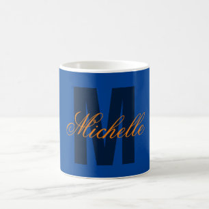 Monogram Eigenname Initial Modern Schlicht Minimal Kaffeetasse