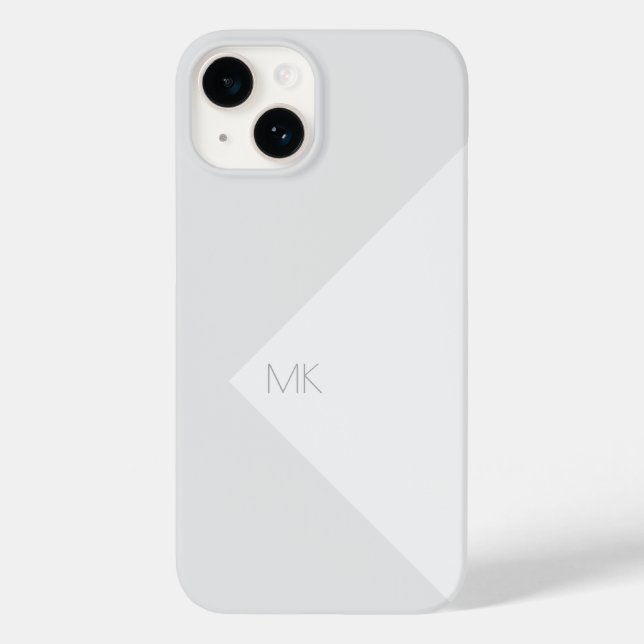 Monogram einfach neutral modern Case-Mate iPhone hülle (Rückseite)