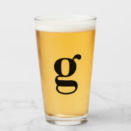Monogram Einfache Bierart Glas