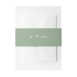 Monogram Einfache moderne Minimalistische Hochzeit Einladungsbanderole