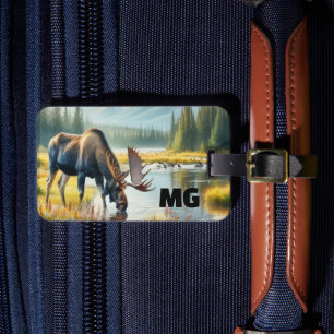 Monogram Elch Mens Travel Gepäckanhänger