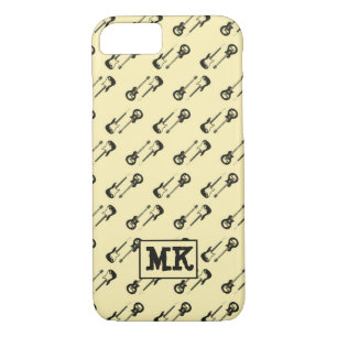 Monogram Electric Gitarren Music Brown & Beige Case-Mate iPhone Hülle