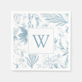 Monogram Elegant Botanische Hochzeit Serviette