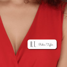 Monogram Elegant Classic Minimal Schwarz-weiß