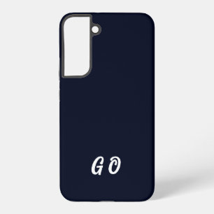 Monogram Elegant Initial Dark Blue Samsung Galaxy Hülle