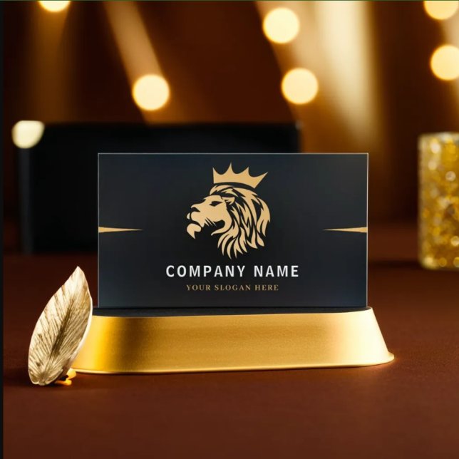 Monogram Elegant Lion Logo Visitenkarte (Von Creator hochgeladen)