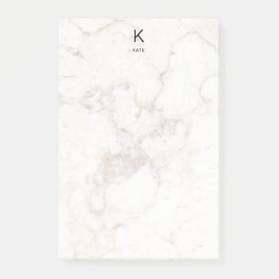 Monogram Elegant Marmor Minimalistisch Moderne Post-it Klebezettel