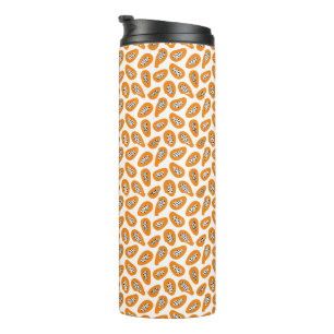 Monogram Elegant Papaya Muster Thermosbecher