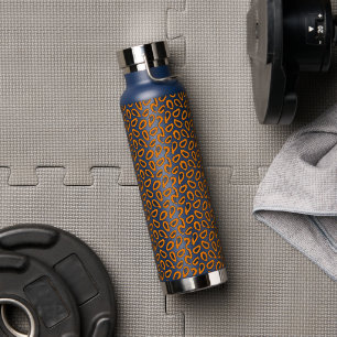 Monogram Elegant Papaya Muster Trinkflasche