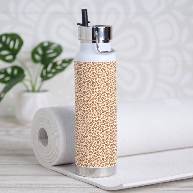 Monogram Elegant Papaya Muster Trinkflasche (Yoga)