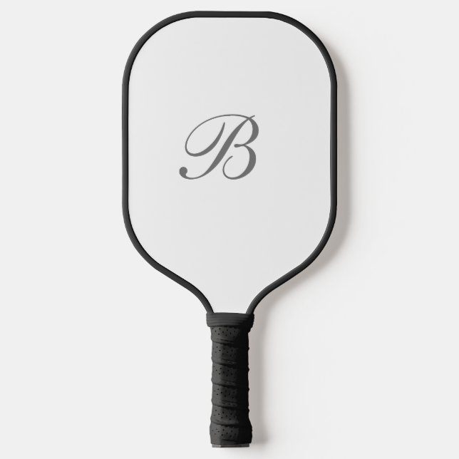Monogram Elegant Script Pickleball Schläger (Vorderseite)