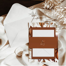 Monogram Elegant Terracotta Wedding