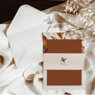 Monogram Elegant Wedding Einladungsbanderole