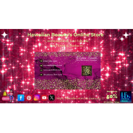 Monogram Elegany Classy Pink Gold QR Code Visitenkarte