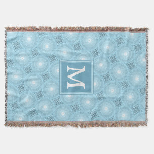 Monogram Engelblau-Kreismuster Decke