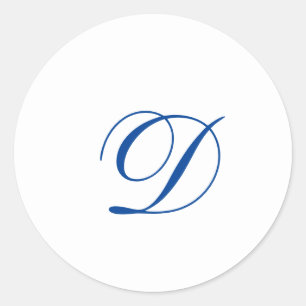 Monogram English Vivace Style Umschlag Aufkleber