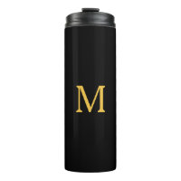 Monogram Erstmaliges Gold Black Individuelle Name-