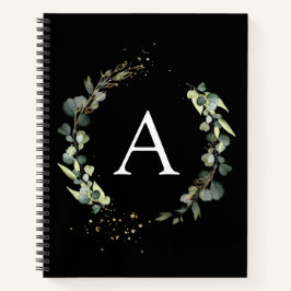 Monogram Eukalyptus Green White Botanic Notebook Notizbuch