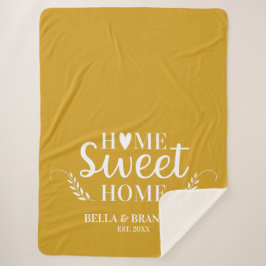 Monogram Familienname Sherpa Blanket Sherpadecke