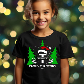 Monogram Familienname Weihnachtsmannmütze Year Wei T-Shirt