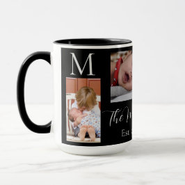 Monogram Family Foto Collage Personalisiert Tasse