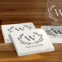 Monogram Family Name Laurel Wreath Wappen