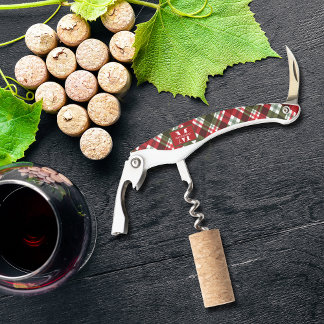 Monogram Family - Weihnachten Kariert Kellnermesser