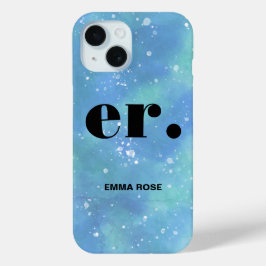 Monogram Fantasy Wasserfarbe Stilvoll Moderner Min Case-Mate iPhone Hülle