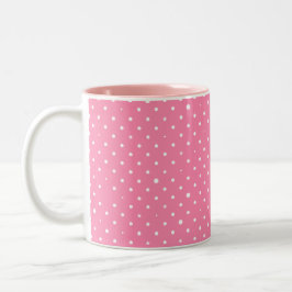 Monogram farbenfrohe Punkte Stilvolle Zwei-Tone-Ta Zweifarbige Tasse