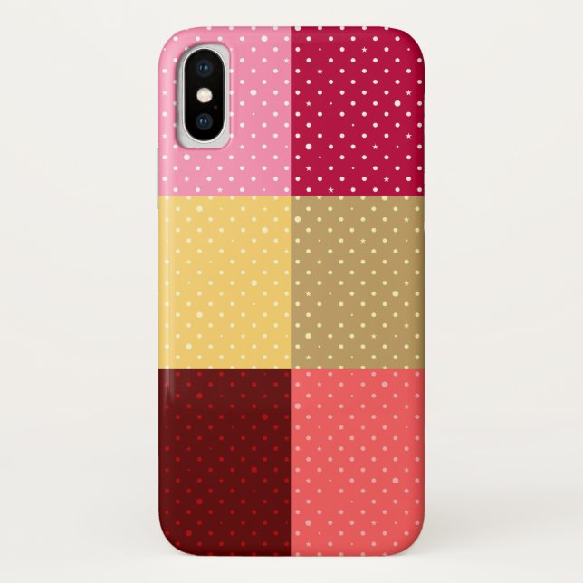Monogram farbenfrohe Punkte Stilvolles iPhone X Ca Case-Mate iPhone Hülle (Rückseite)