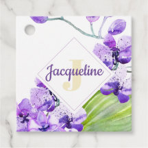 Monogram farbenfrohe Wasserfarbe Orchid-Design