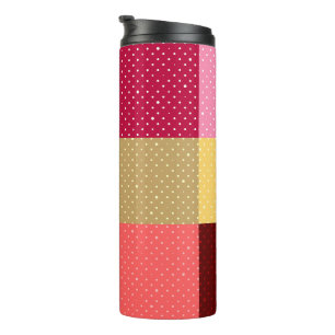 Monogram Farbige Punkte Stylisch Thermosbecher