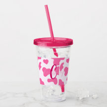 Monogram Farm Animal Pink Cow Print