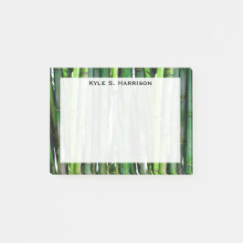 Monogram Feng Shui Green Bamboo Wealth Post-it Klebezettel