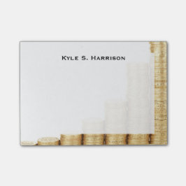 Monogram Feng Shui Zunehmende Gold Coins Post-it Klebezettel