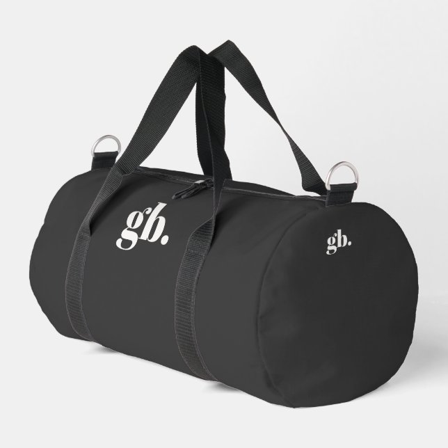 Monogram Fett Vintage Schwarz Duffle Bag (Linke Seite)