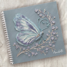 Monogram Fibre Art Butterfly Notizbuch