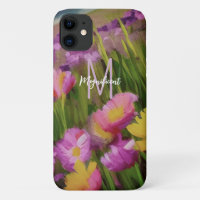 Monogram Fine Art Watercolor Wildblumen in der Abe