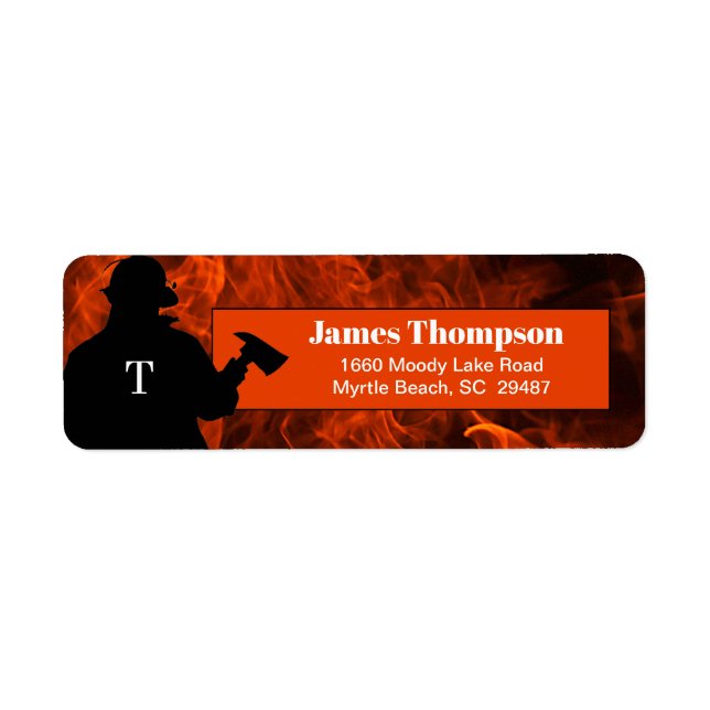 Monogram Fireman Flame Hintergrund (Vorne)