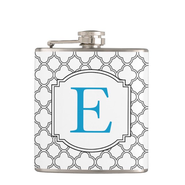 Monogram Flask Bridesmaid-Geschenk Flachmann (Vorderseite)