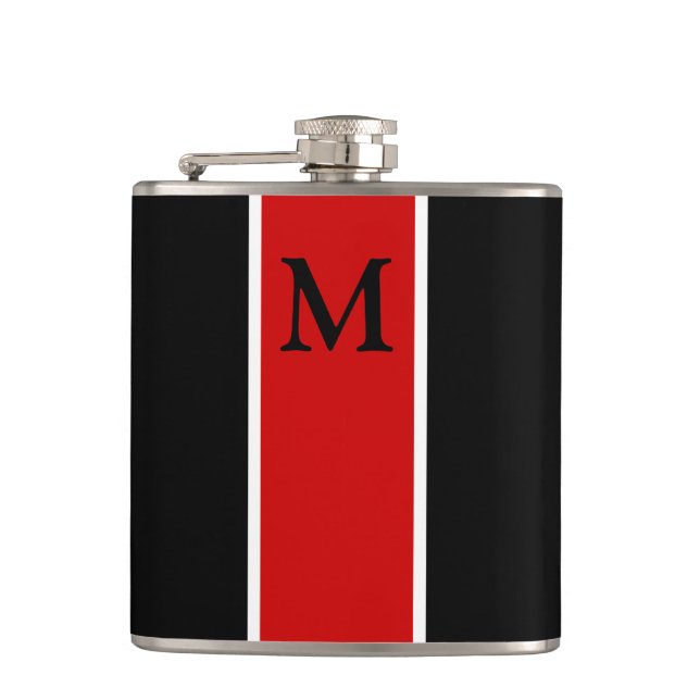 Monogram Flask Trauzeuge-Geschenk Flachmann (Vorderseite)