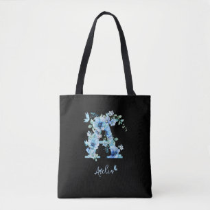 Monogram Floral Alphabet A Personalize