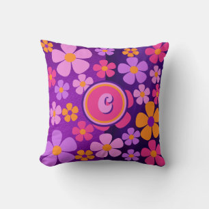 Monogram Floral Blossom Burst Vibrann Kissen