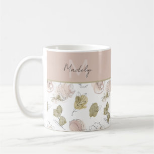 Monogram Floral Girl Kaffeetasse